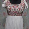 elegant white georgette long frock