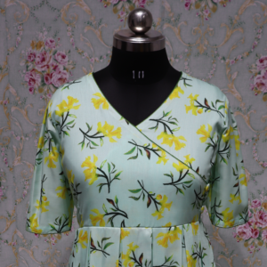 floral georgette long fock