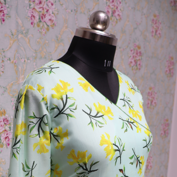 floral georgette long fock